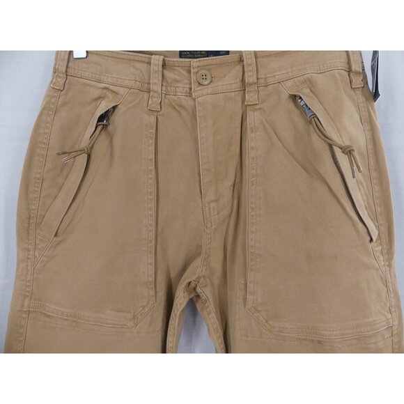 VTG Abercrombie & Fitch 28x30 Pants Paratrooper Cargo Mens Slim Straight Tan Y2K - Picture 6 of 11